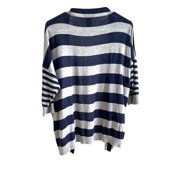 Striped Open Cardigan Sweater - Picture 2 of 3